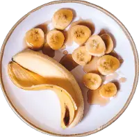 Cut the bananas into pieces
