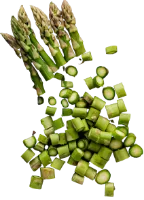 How do you cut asparagus for ducks?
