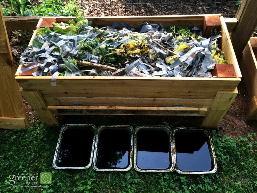 Elevated Vermicompost with drainage